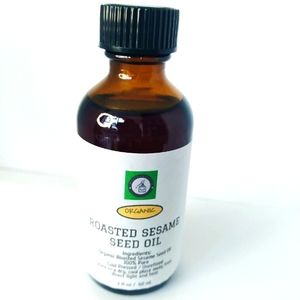 Roasted Sesame Seeds Oil, Organic Unrefined Cold Pressed, 100% Pure Sesame Oil.